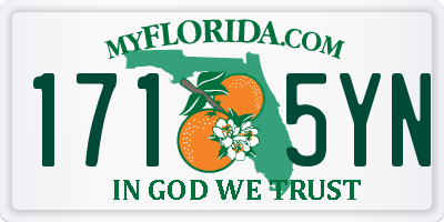 FL license plate 1715YN