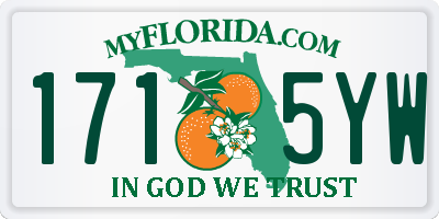FL license plate 1715YW