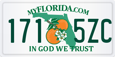 FL license plate 1715ZC