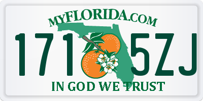FL license plate 1715ZJ