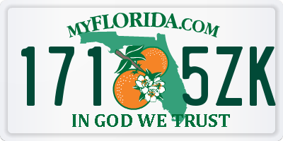 FL license plate 1715ZK