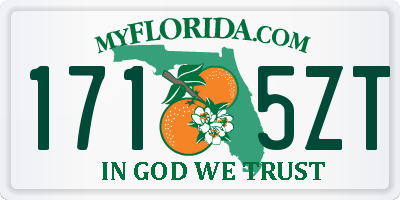 FL license plate 1715ZT