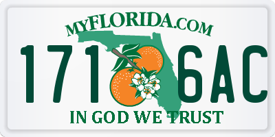 FL license plate 1716AC