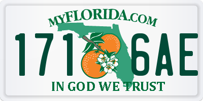 FL license plate 1716AE
