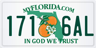FL license plate 1716AL