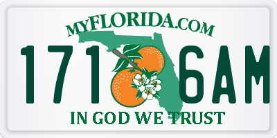 FL license plate 1716AM