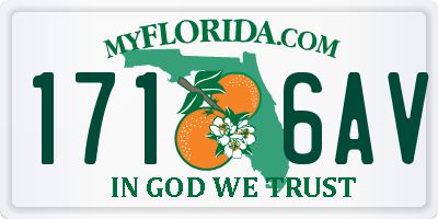 FL license plate 1716AV