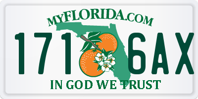 FL license plate 1716AX
