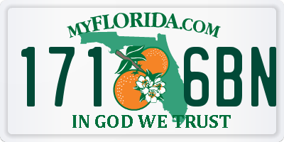 FL license plate 1716BN