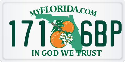 FL license plate 1716BP