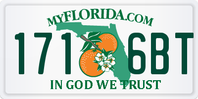 FL license plate 1716BT