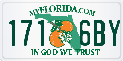 FL license plate 1716BY