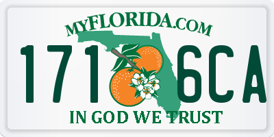 FL license plate 1716CA