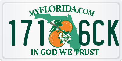 FL license plate 1716CK