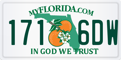FL license plate 1716DW