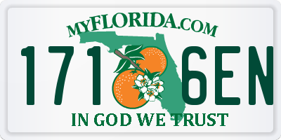 FL license plate 1716EN