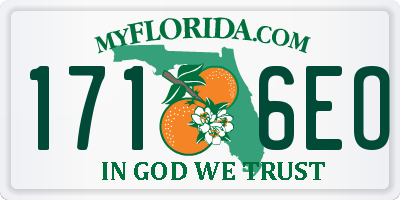 FL license plate 1716EO