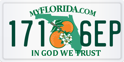 FL license plate 1716EP