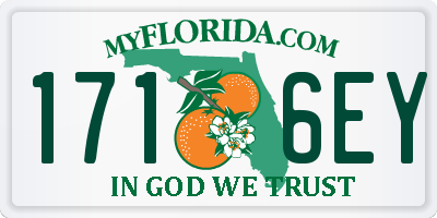 FL license plate 1716EY
