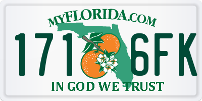 FL license plate 1716FK