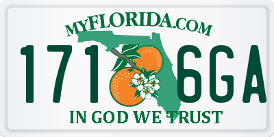 FL license plate 1716GA