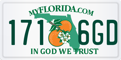 FL license plate 1716GD