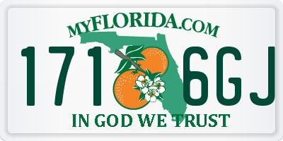 FL license plate 1716GJ