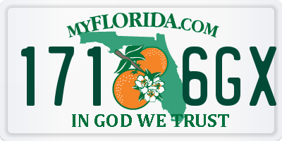 FL license plate 1716GX