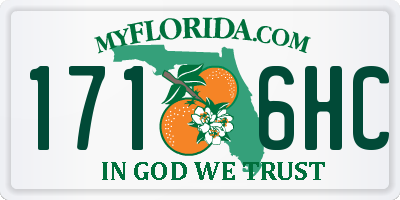 FL license plate 1716HC