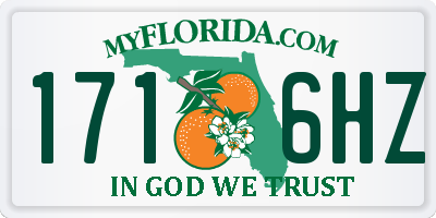 FL license plate 1716HZ