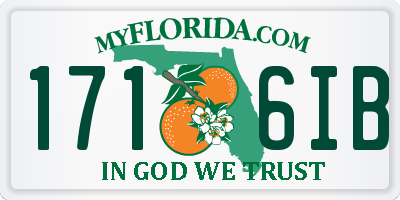 FL license plate 1716IB