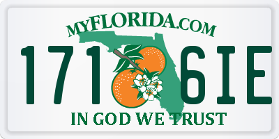 FL license plate 1716IE