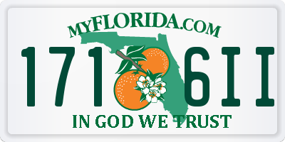 FL license plate 1716II