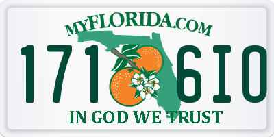 FL license plate 1716IO