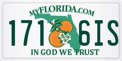 FL license plate 1716IS