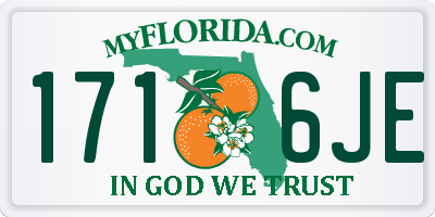 FL license plate 1716JE
