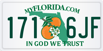 FL license plate 1716JF