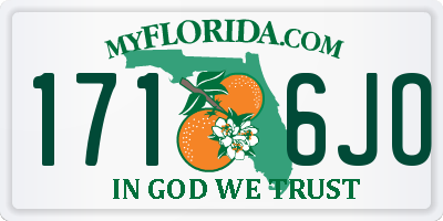 FL license plate 1716JO