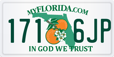 FL license plate 1716JP