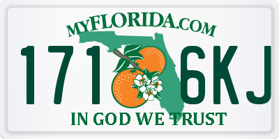 FL license plate 1716KJ