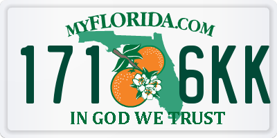 FL license plate 1716KK