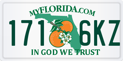 FL license plate 1716KZ