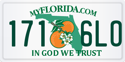 FL license plate 1716LO