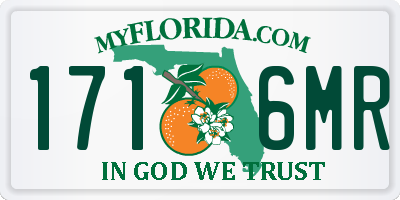 FL license plate 1716MR