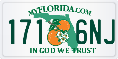 FL license plate 1716NJ