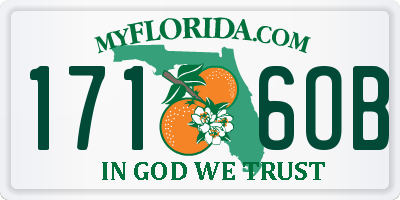 FL license plate 1716OB