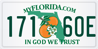 FL license plate 1716OE