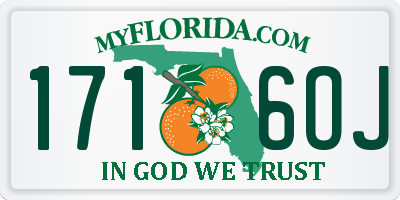 FL license plate 1716OJ