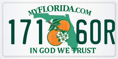 FL license plate 1716OR