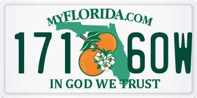 FL license plate 1716OW